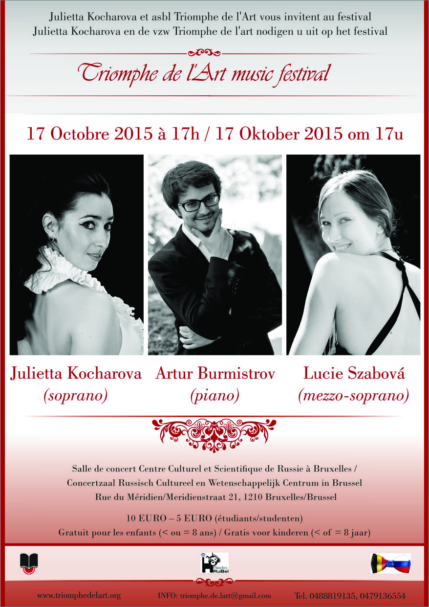 Concert Julietta Kocharova (Soprano), Artur Burmistrov (piano) et Lucie Szabová (mezzo-soprano).